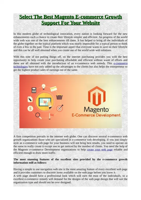 Select The Best Magento E-commerce Growth Support For Your Website