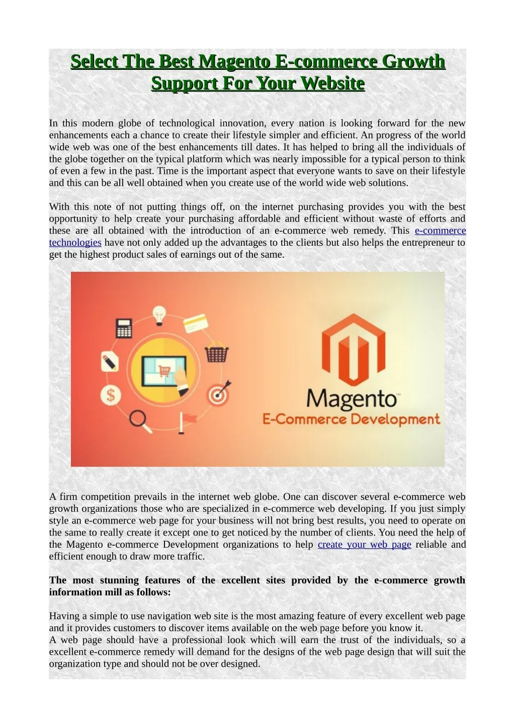 select the best magento e commerce growth select
