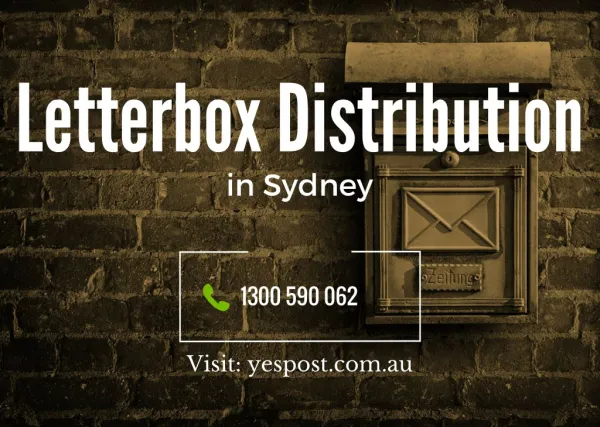 Target your Customers Thru Letterbox Distribution in Sydney