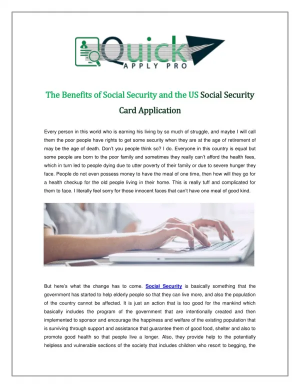 Social Security Card Application