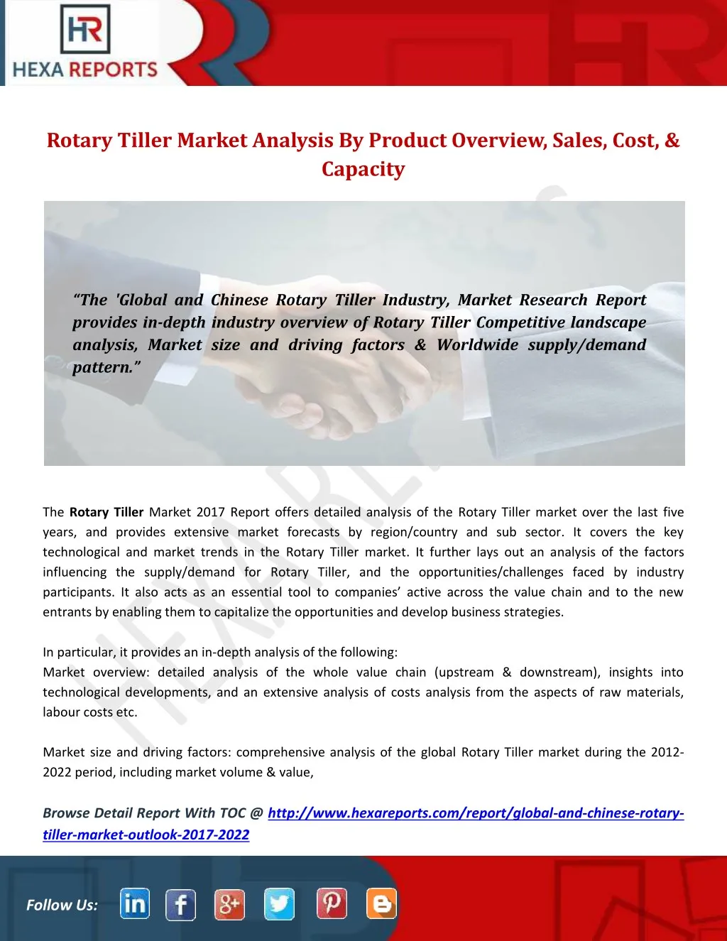 rotary tiller market analysis by product overview