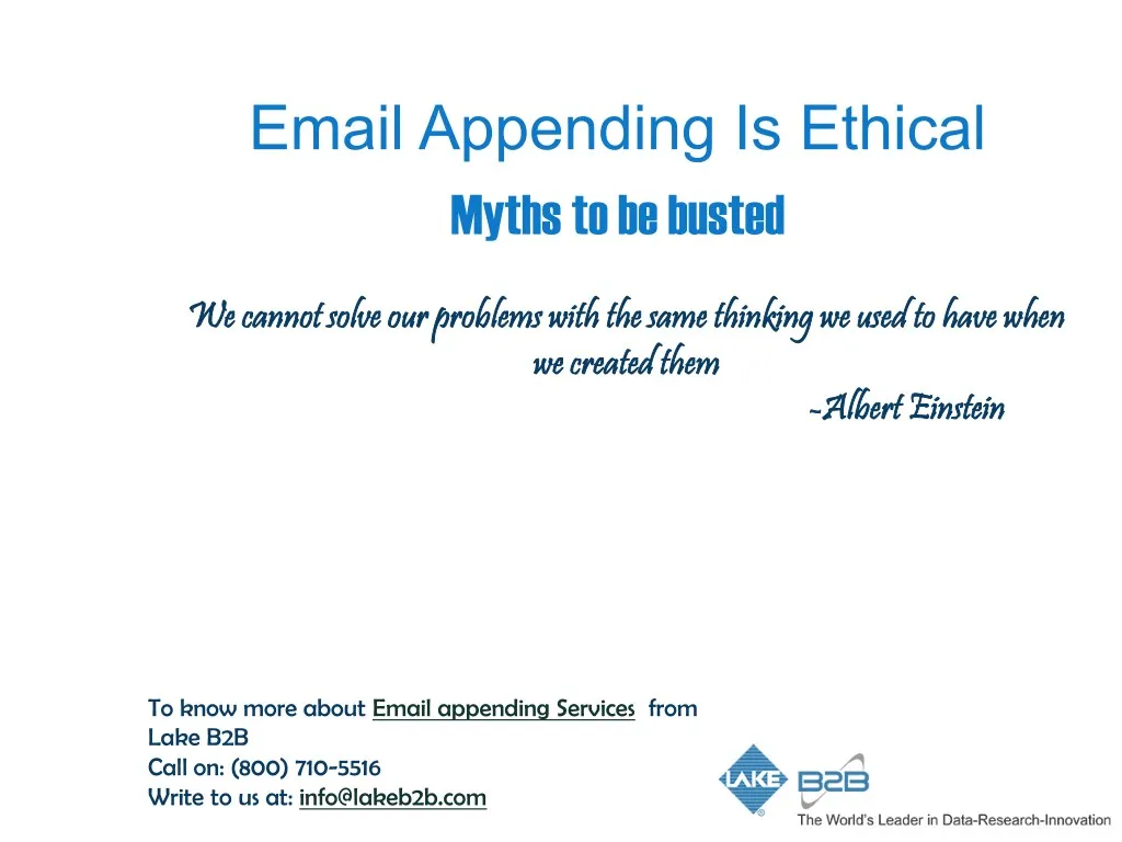 email appending is ethical myths to be busted