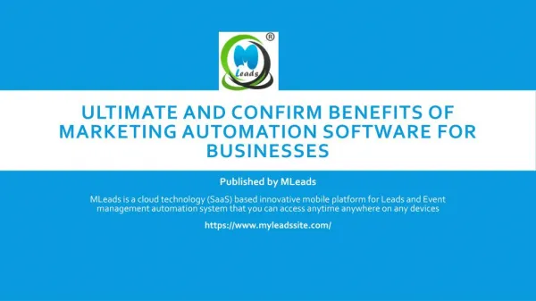 Ultimate and Confirm benefits of Marketing Automation Software for businesses