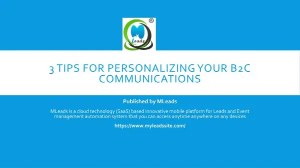 3 Tips for Personalizing your B2C Communications