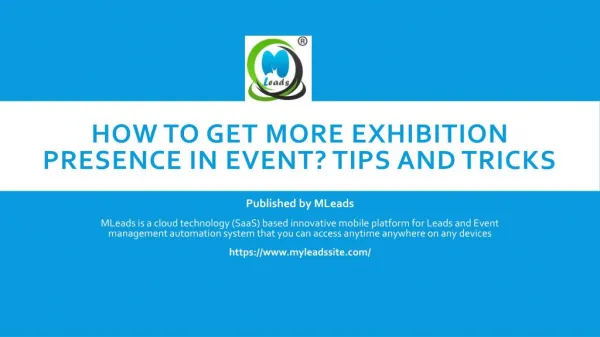 How to get more exhibition presence in event? Tips and Tricks