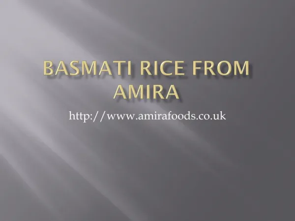 Basmati Rice from Amira