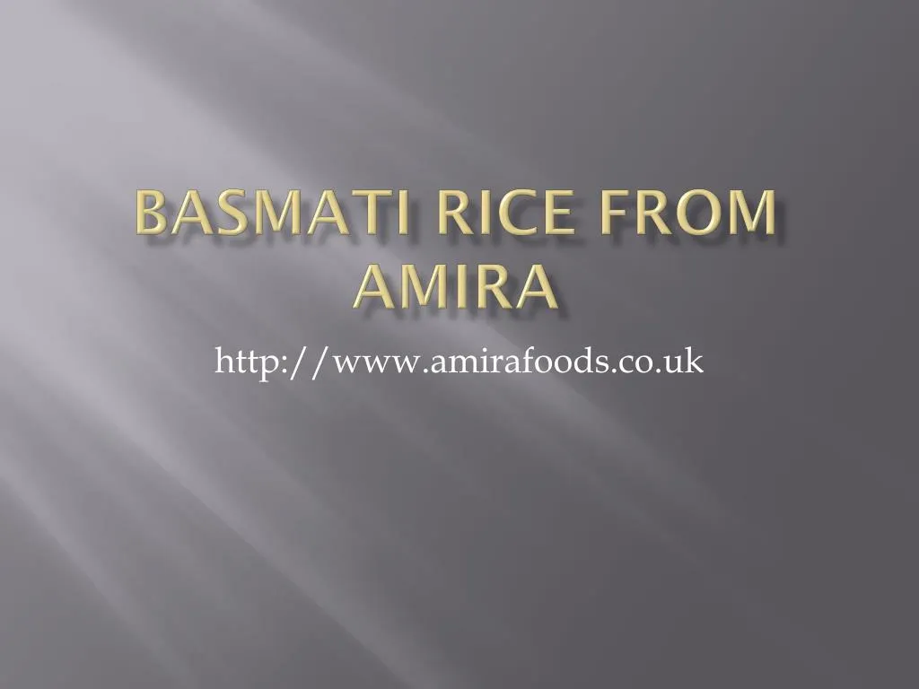 basmati rice from amira