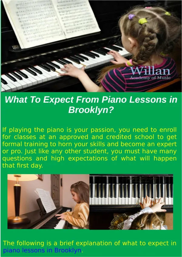 Find The Best Piano Lessons In Brooklyn