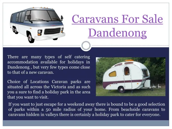 Family Caravans For Sale Melbourne
