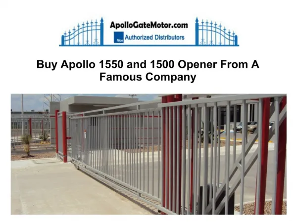 Buy Apollo 1550 and 1500 Opener From A Famous Company