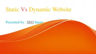 Static Vs Dynamic Website - slide 1