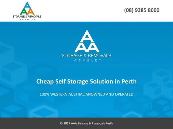 Cheap Self Storage Solution in Perth