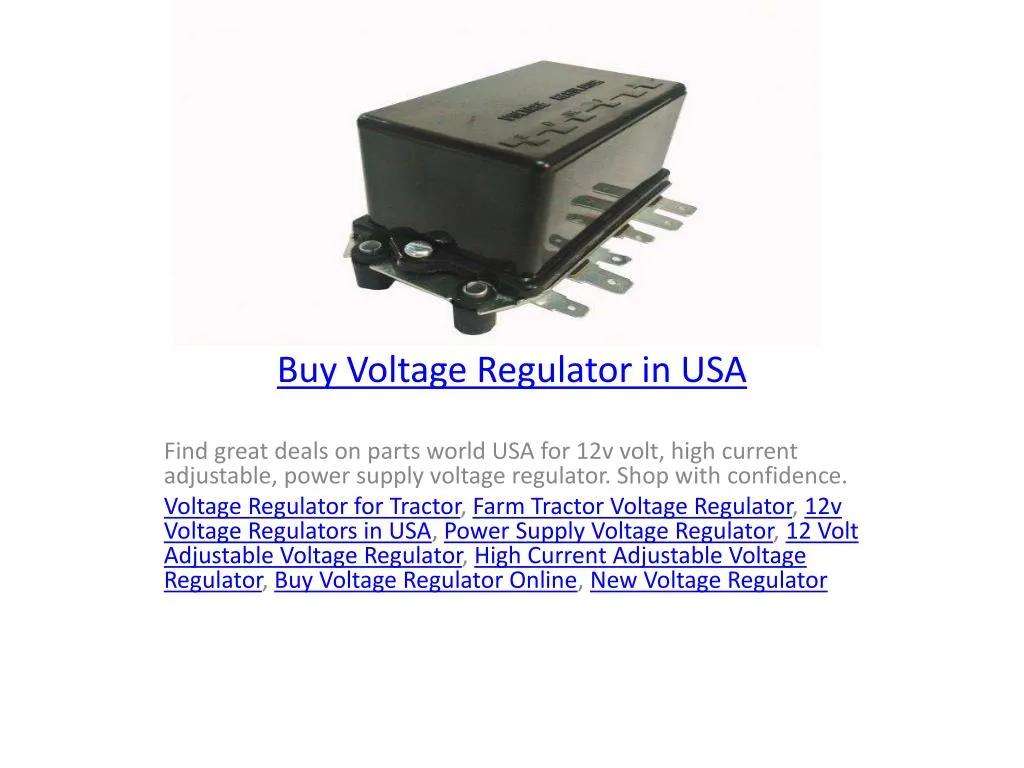 buy voltage regulator in usa