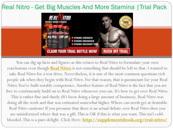 Real Nitro : Gain Massive Muscle Growth within Weeks!