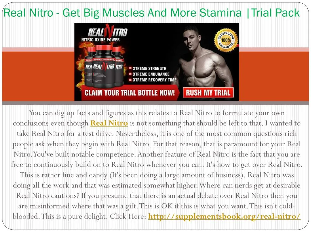 real nitro get big muscles and more stamina trial pack