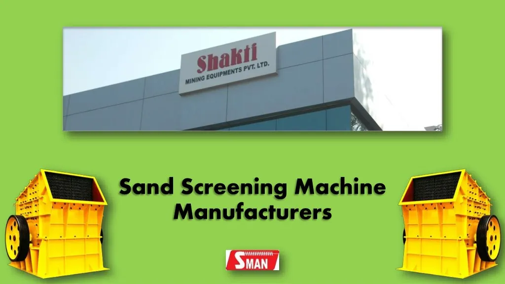 sand screening machine manufacturers