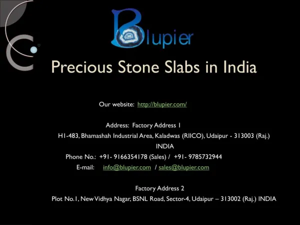 precious stone slabs in india