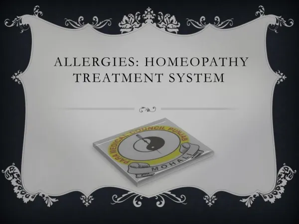 Allergies: Homeopathy Treatment System