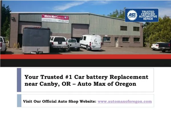Your Trusted #1 Car battery Replacement near Canby, OR