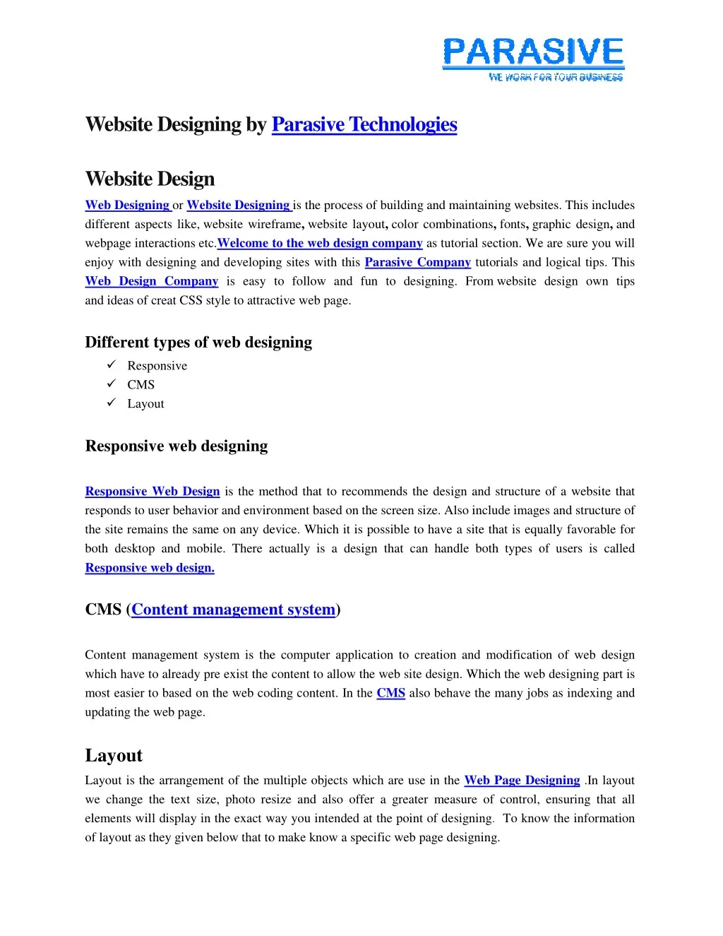 website designing by website design