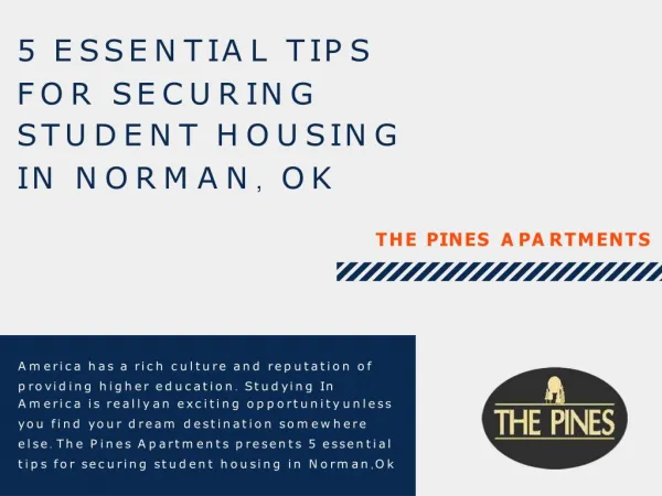 5 Essential Tips for Securing Student Housing In Norman Ok