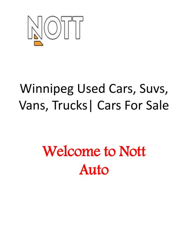 Winnipeg Used Cars| Cars For Sale, Suvs, Trucks - Auto Loans