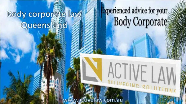 Body corporate law Queensland