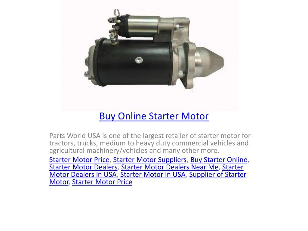 buy online starter motor