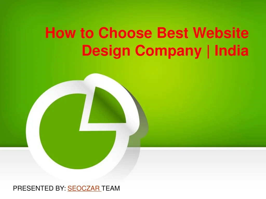 how to choose best website design company india