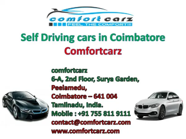 Self Driving cars in Coimbatore - Comfortcarz
