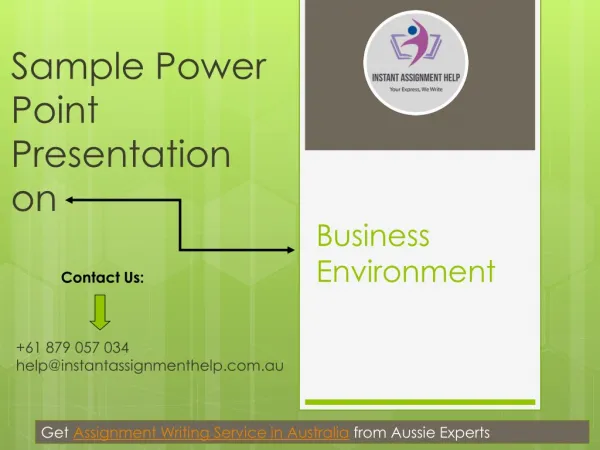 Power Point Presentation on Business Environment