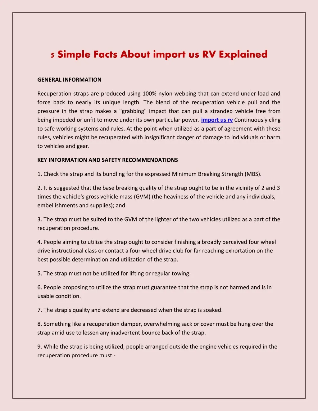 5 simple facts about import us rv explained
