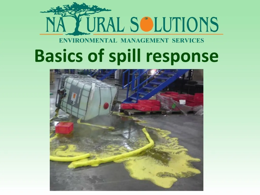 basics of spill response