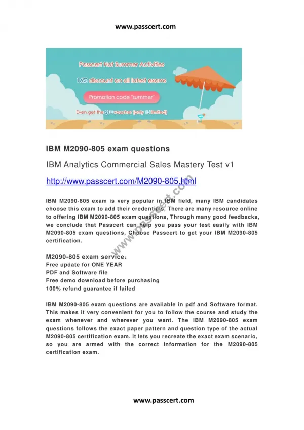 IBM M2090-805 exam questions