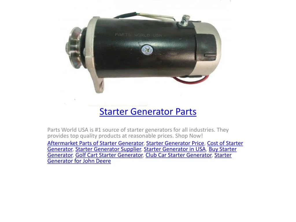 starter generator parts