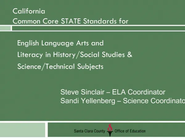 California Common Core STATE Standards for