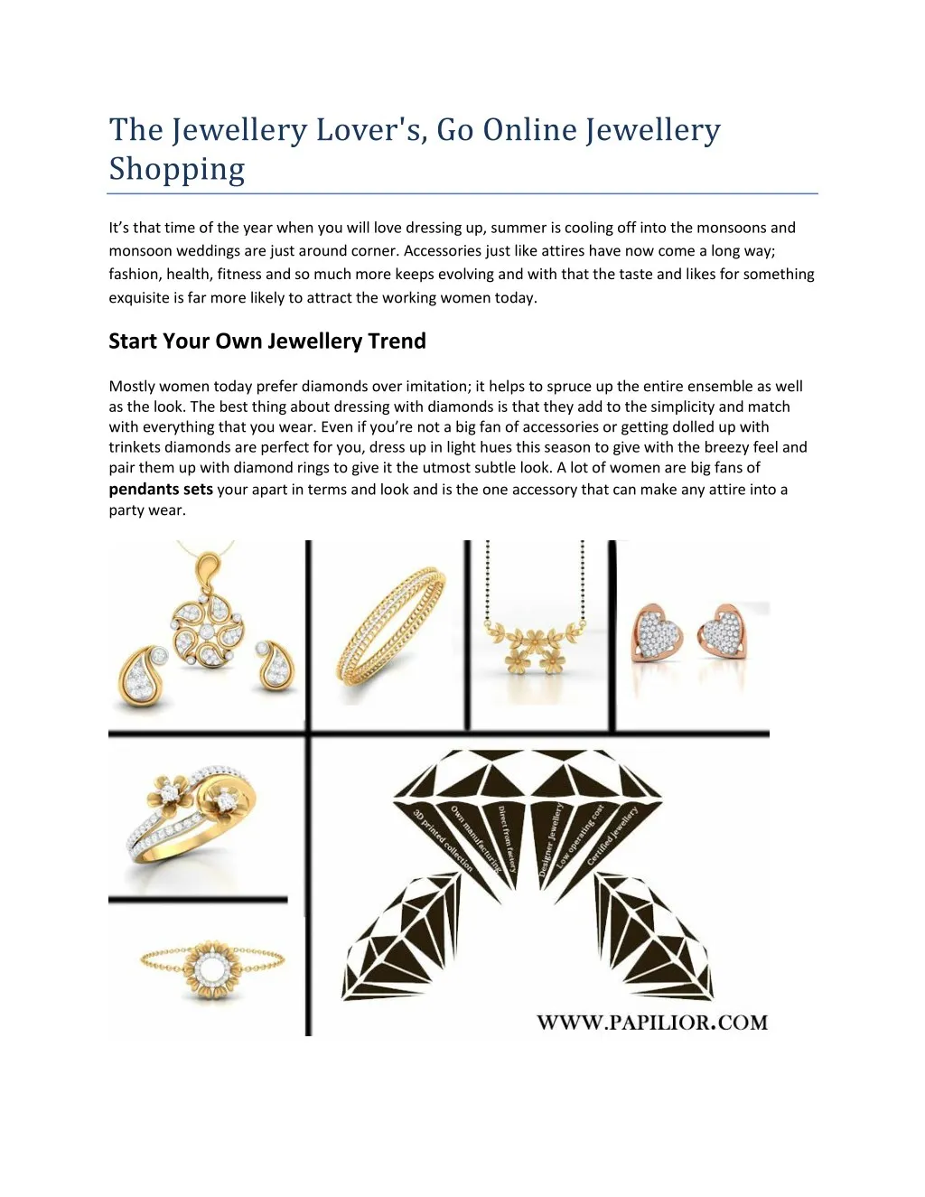 the jewellery lover s go online jewellery shopping