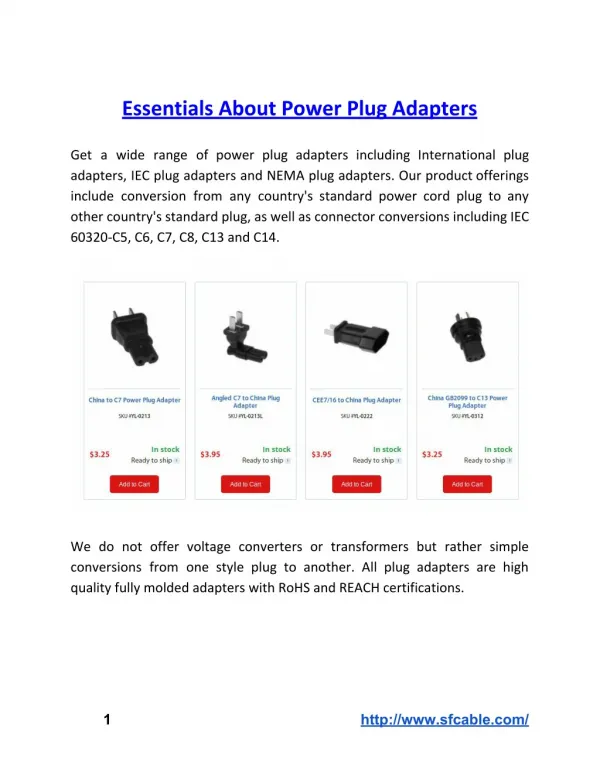 Essentials About Power Plug Adapters