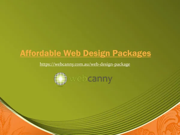 Affordable website design packages