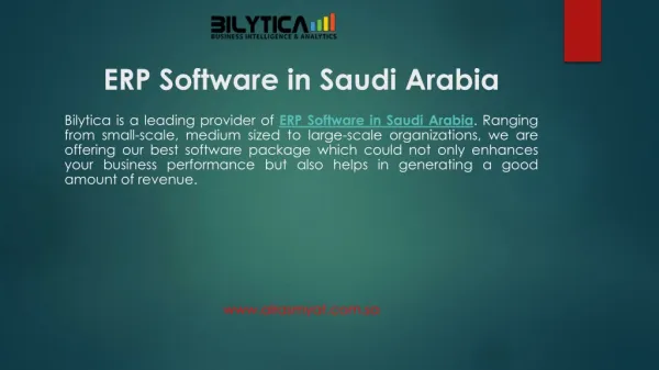 Offering Bilytica’s Asset Management Software in Saudi Arabia with dynamic set of features