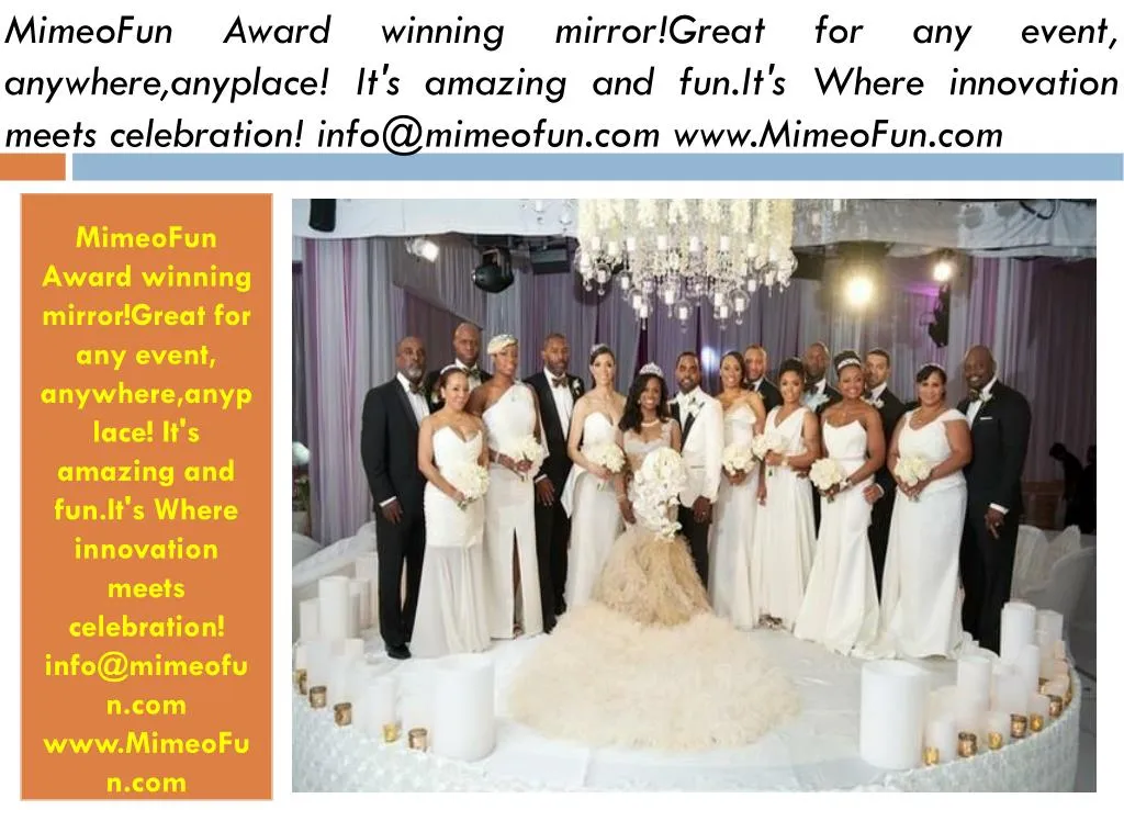 mimeofun award winning mirror great for any event