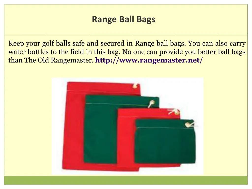 range ball bags