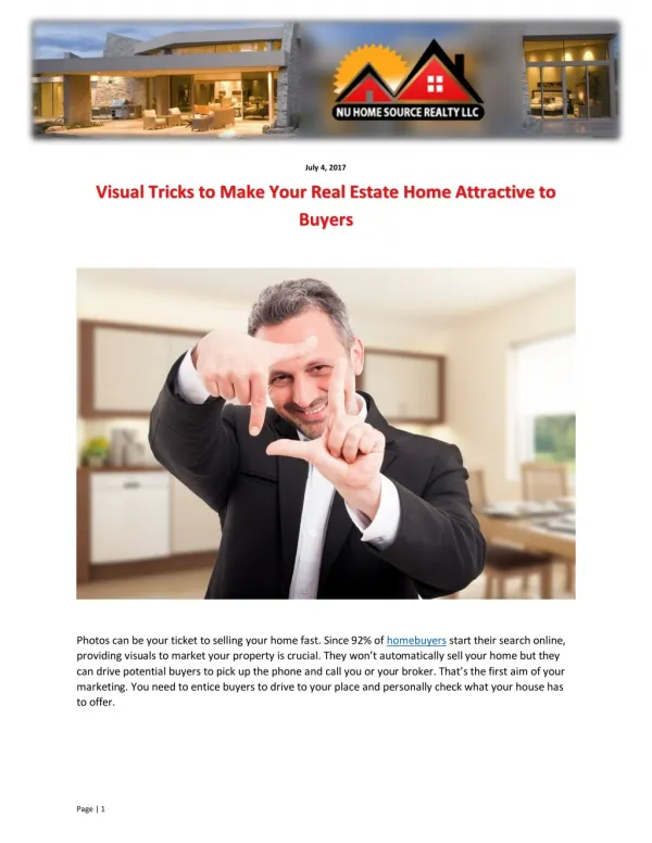 Visual Tricks to Make Your Real Estate Home Attractive to Buyers