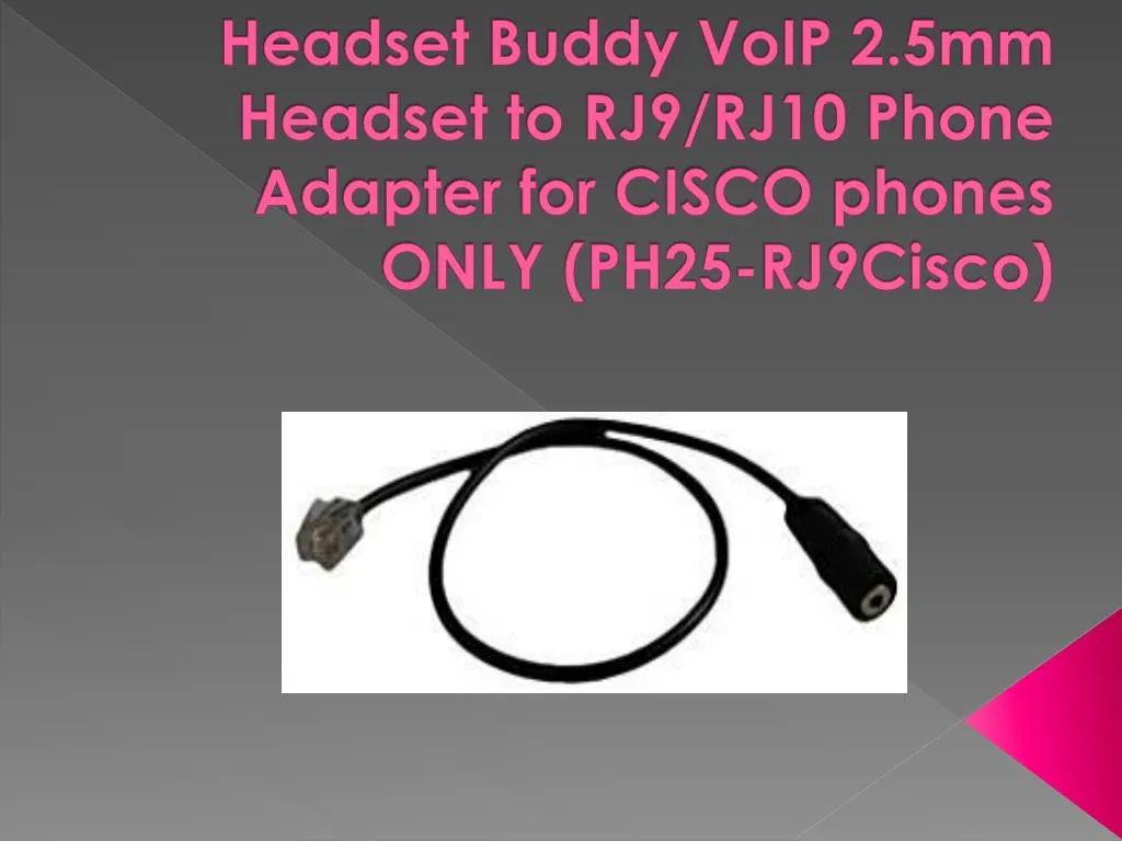 headset buddy voip 2 5mm headset to rj9 rj10 phone adapter for cisco phones only ph25 rj9cisco