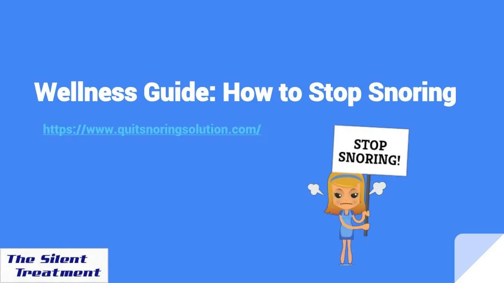 wellness guide how to stop snoring