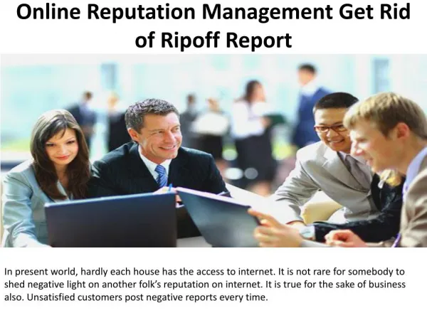 Online Reputation Management Get Rid of Ripoff Report
