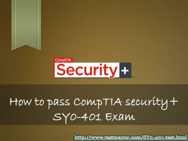 100% verified Question Answers for SY0-401 Exam