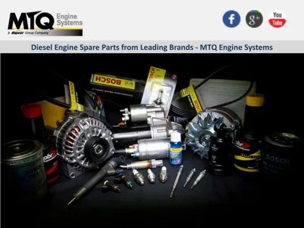 Diesel Engine Spare Parts from Leading Brands - MTQ Engine Systems