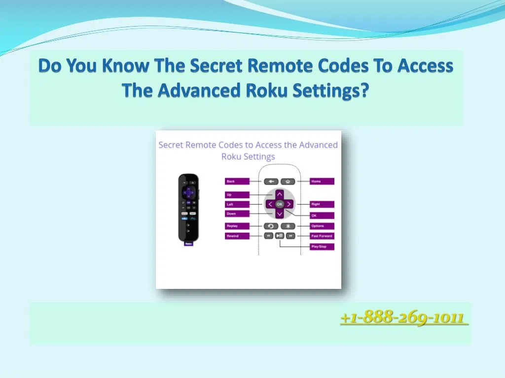 do you know the secret remote codes to access the advanced roku settings