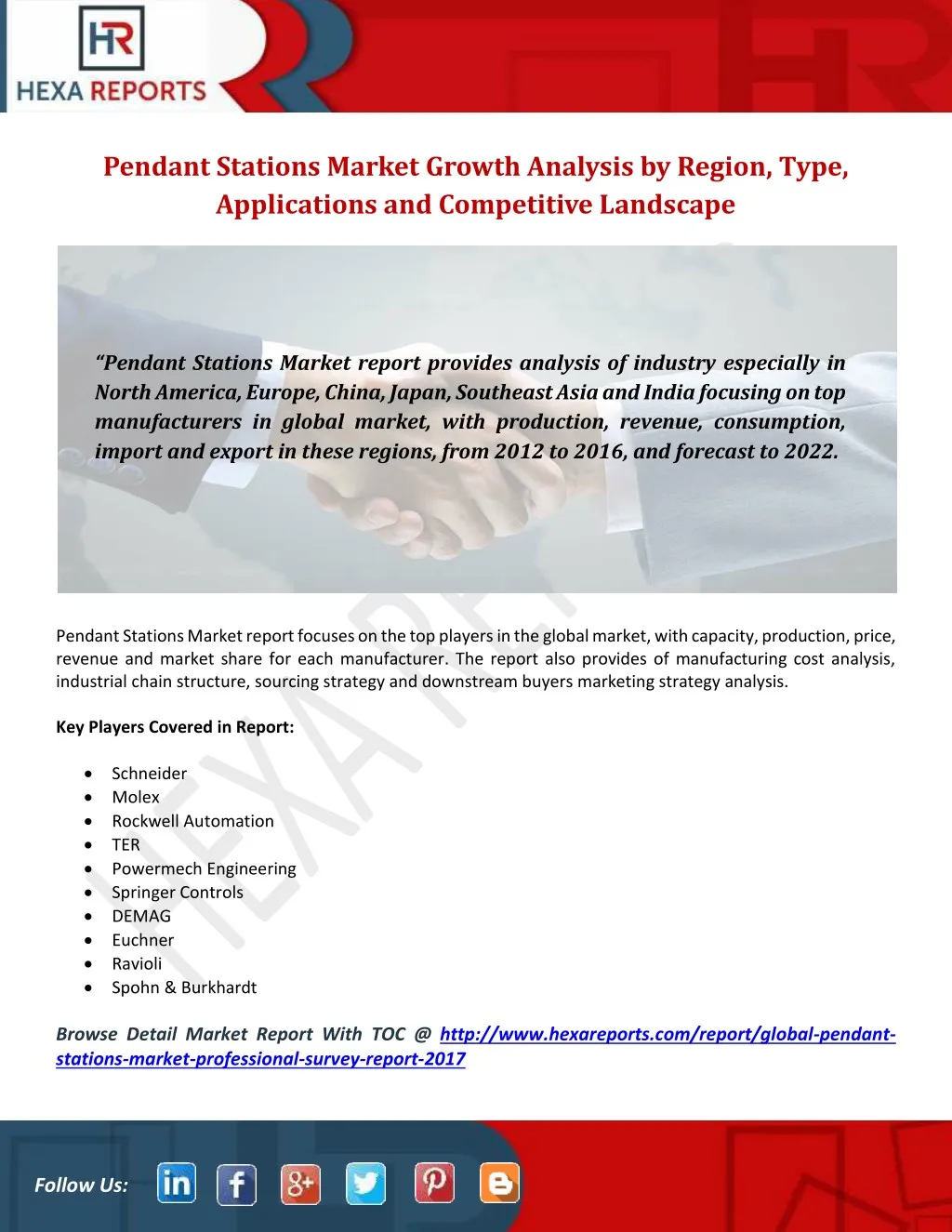 pendant stations market growth analysis by region